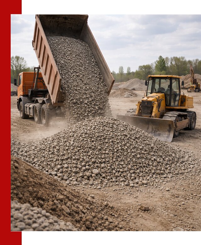 Доставка гравийного щебня фракции 40-70 в Южноуральске