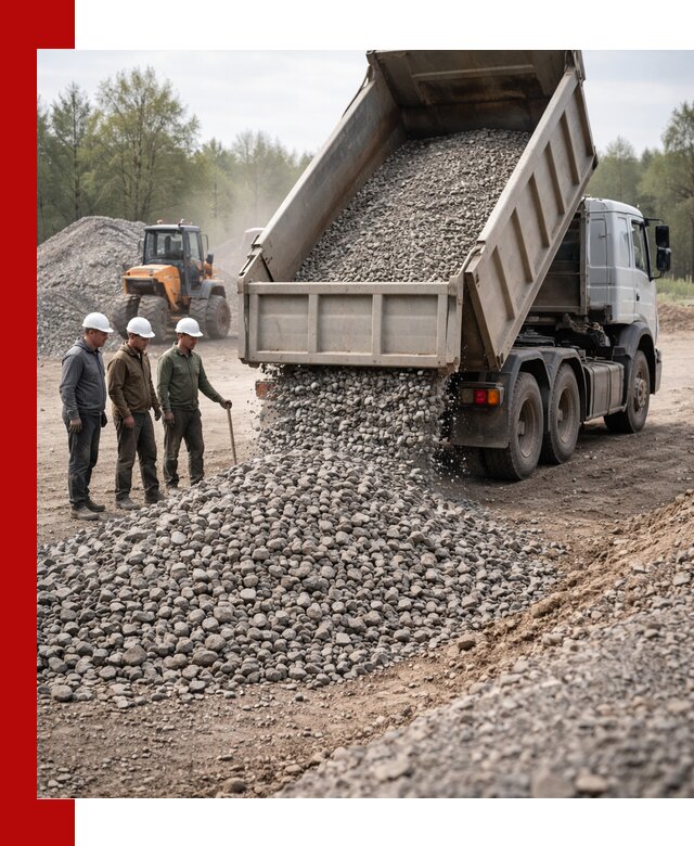 Доставка гравийного щебня фракции 70-120 в Южноуральске
