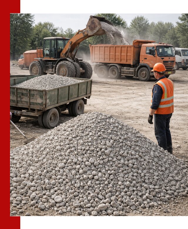 Доставка известнякового щебня фракция 20–40 в Южноуральске