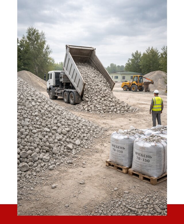 Известняковый щебень фракция 70-150 в Южноуральске от 1367 р. | ПРОНЕРУДЖрк