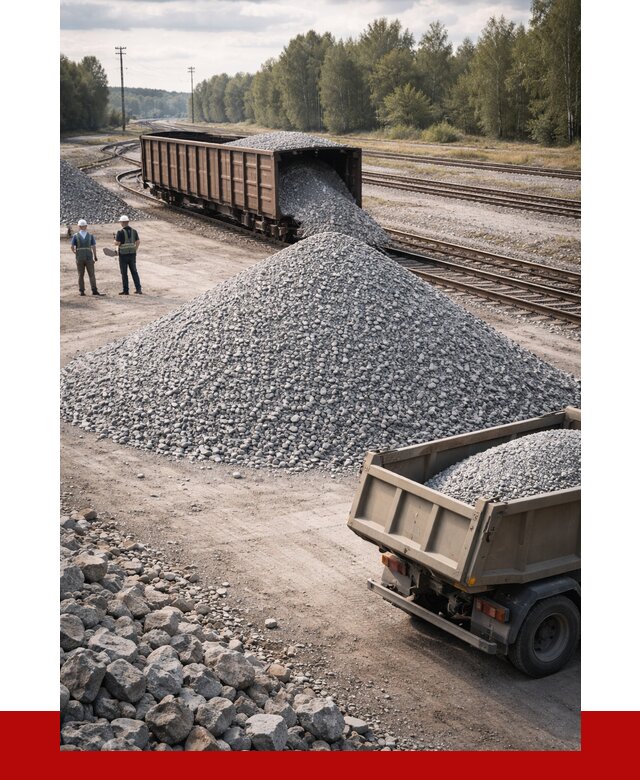 Железнодорожный щебень 20-60 в Южноуральске от 1859 р. | ПРОНЕРУДЖрк