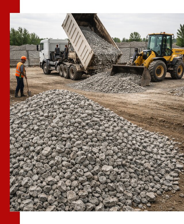 Доставка бетонного щебня фракции 40-70 в Южноуральске