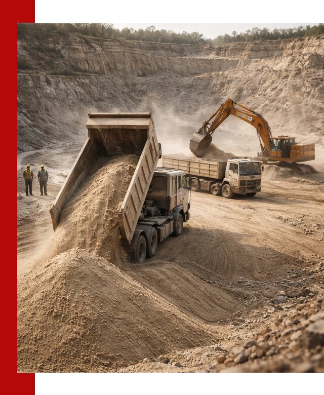 Карьерный песок навалом с доставкой в Южноуральске