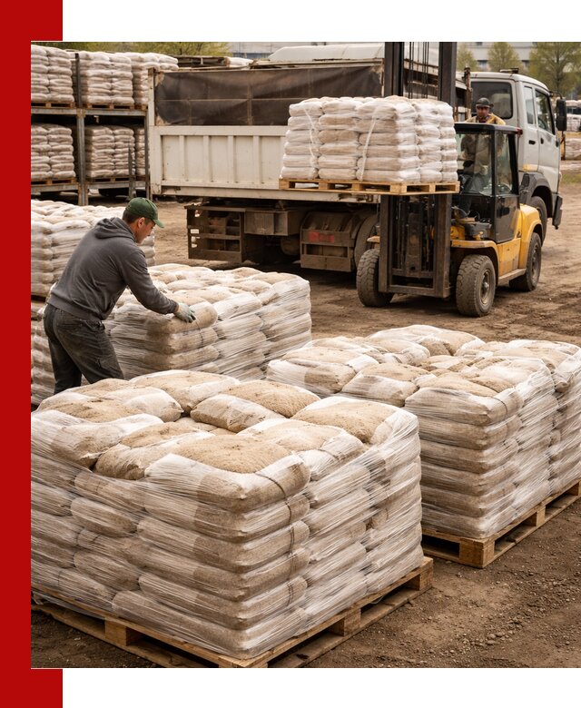 Карьерный песок в мешках с доставкой в Южноуральске