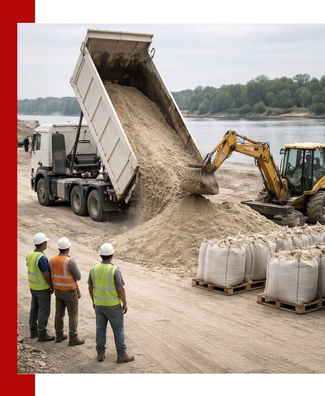 Доставка речного песка в Южноуральске самосвалами и погрузкой