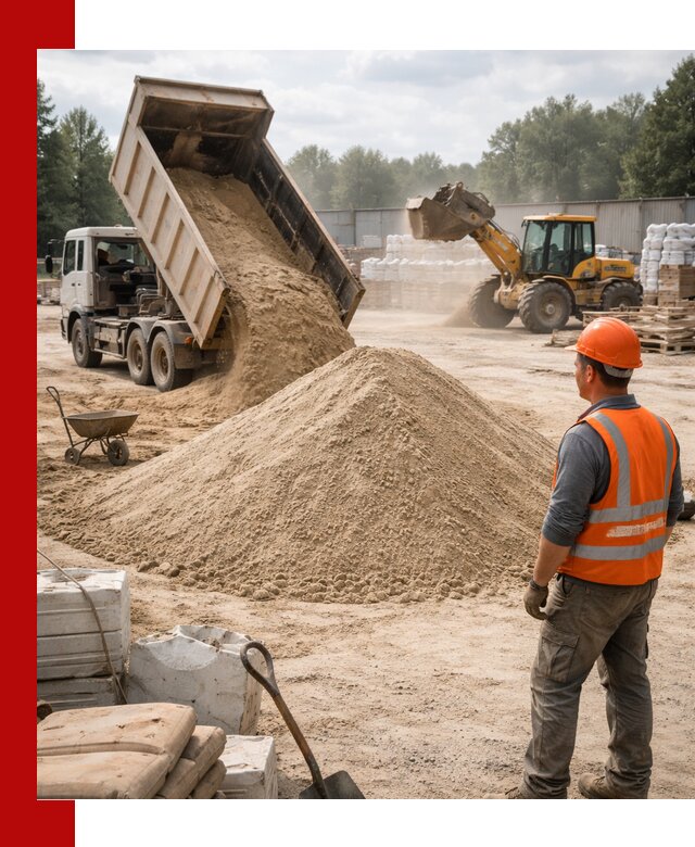 Доставка строительного песка с самосвалом в Южноуральске