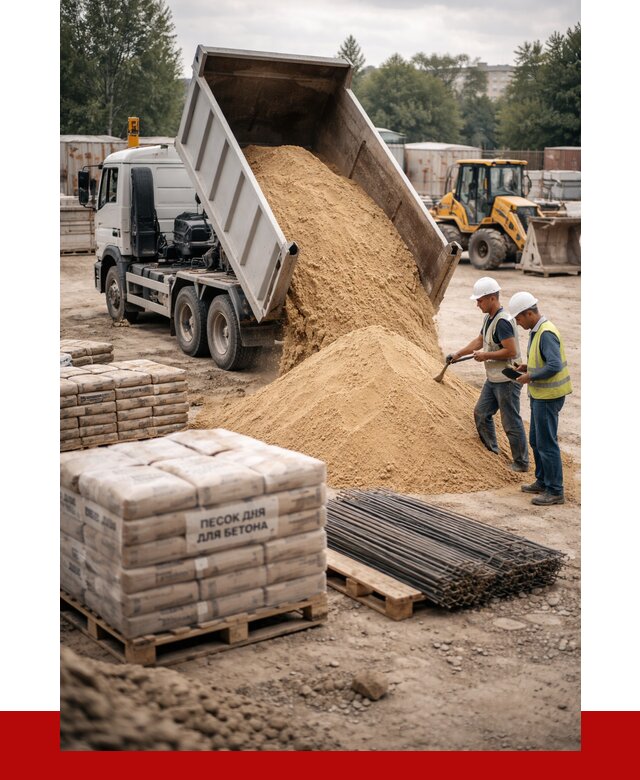 Песок для бетона в Южноуральске от 2734 р. с доставкой, ПРОНЕРУДЖрк