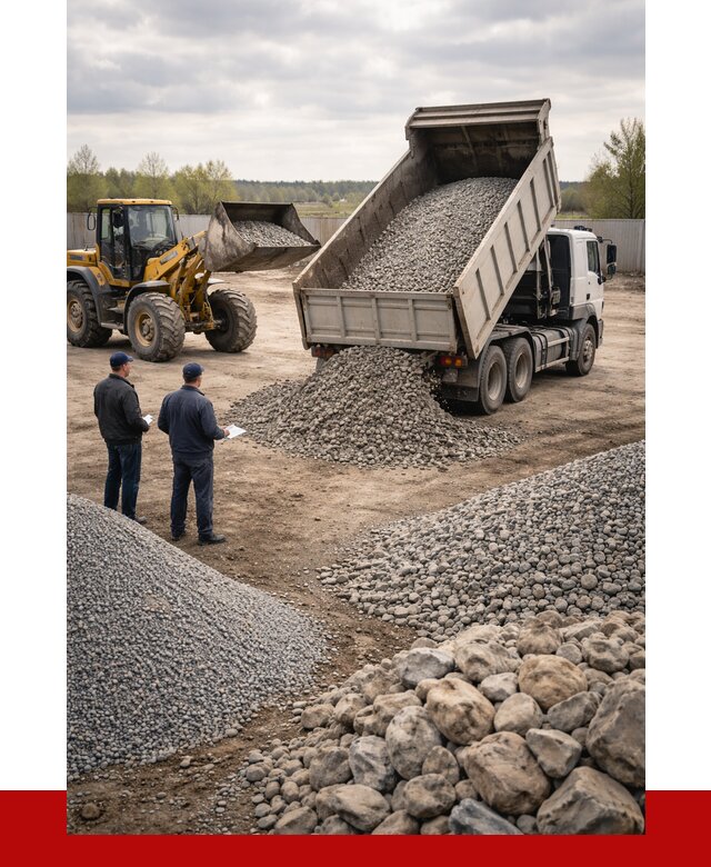 Гравий и камень с доставкой в Южноуральске от 4593 р. - ПРОНЕРУДЖрк