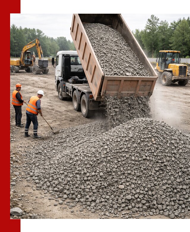 Доставка гравия фракции 40-70 в Южноуральске оптом и в розницу