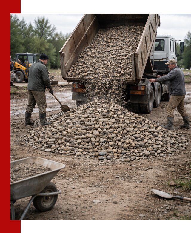 Доставка гальки речной оптом и в розницу в Южноуральске
