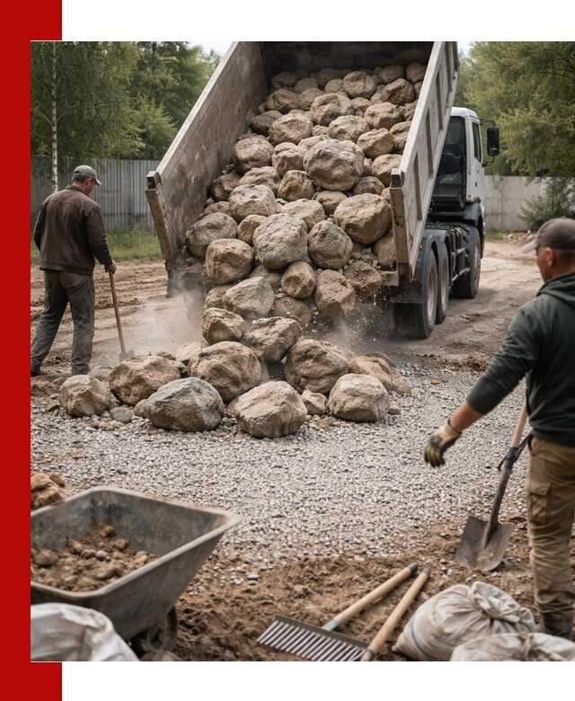 Доставка и укладка булыжника в Южноуральске