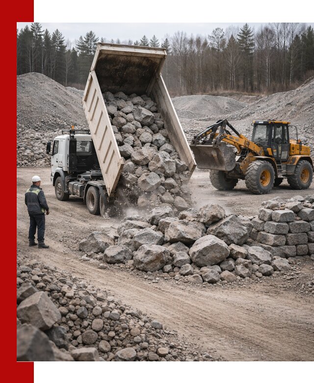 Доставка и продажа бутового гранитного камня в Южноуральске