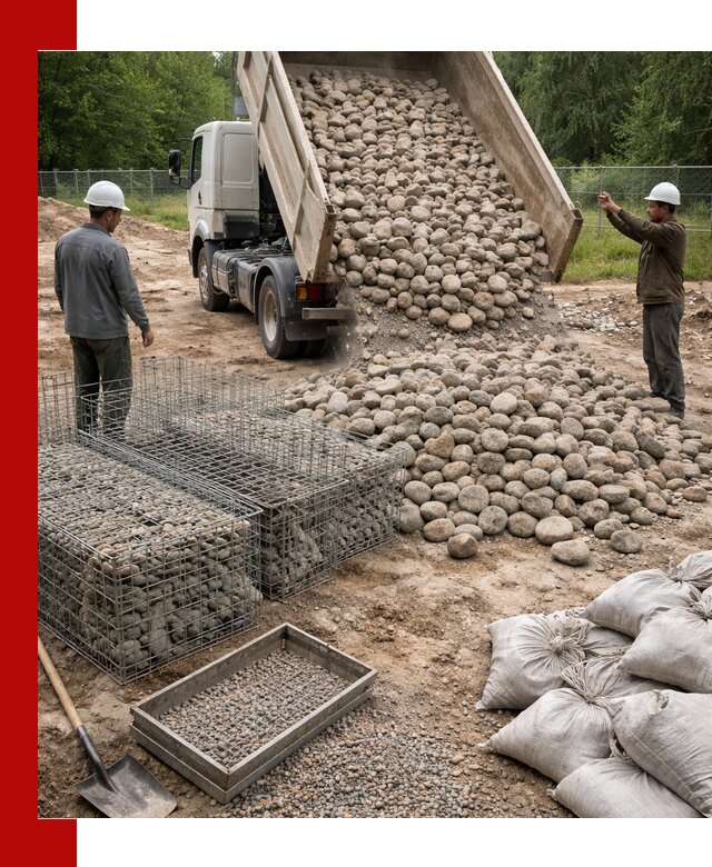 Камень для габионов фракция 70–151 в Южноуральске