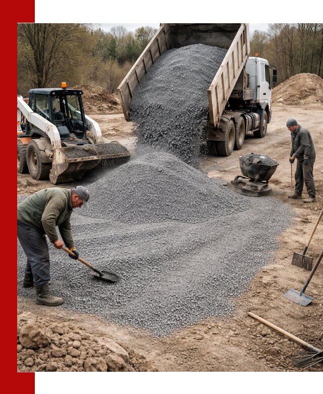 Отсев для подсыпки в Южноуральске — доставка и подсыпка на участок