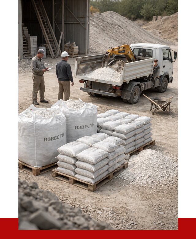 Известь строительная в Южноуральске с доставкой от 4593 р. | ПРОНЕРУДЖрк