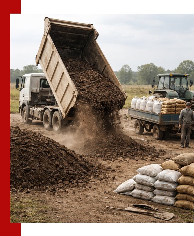Доставка грунта и удобрений оптом в Южноуральске для сельхоз и строительства