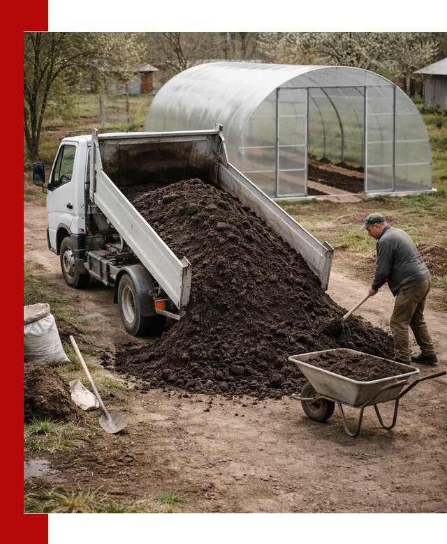 Чернозем для теплицы с доставкой в Южноуральске