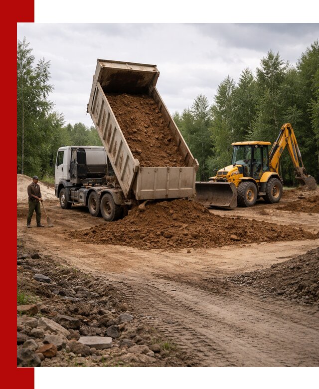 Доставка суглинка самосвалами в Южноуральске подсыпка и планировка