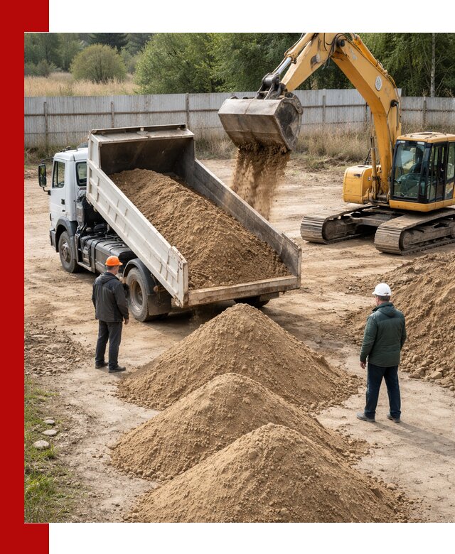 Доставка супеси вагонными и автопартиями в Южноуральске