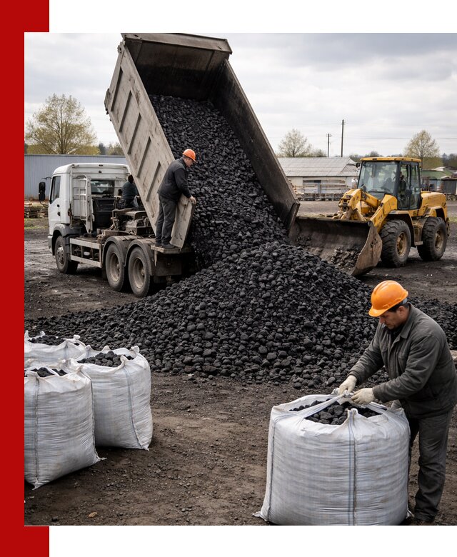 Доставка каменного угля в Южноуральске оптом и в розницу