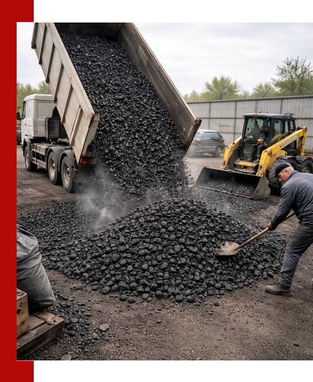 Доставка угля орех в Южноуральске оптом и в розницу
