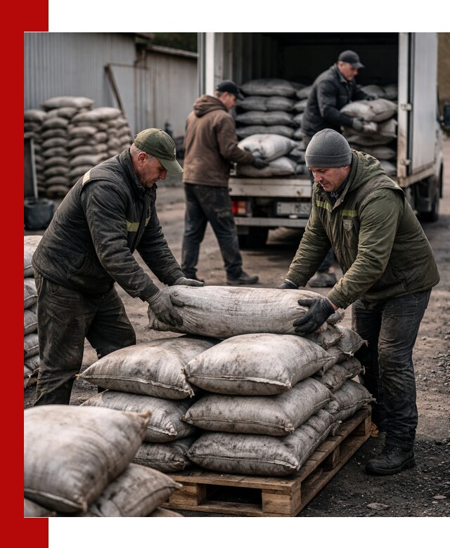 Доставка угля в мешках по выгодным ценам в Южноуральске