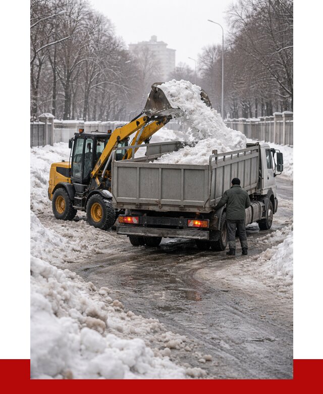 Вывоз снега с погрузкой в Южноуральске от 3828 р. ПРОНЕРУДЖрк
