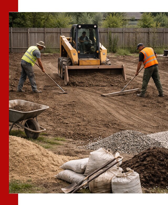Выравнивание участка под строительство и благоустройство в Южноуральске