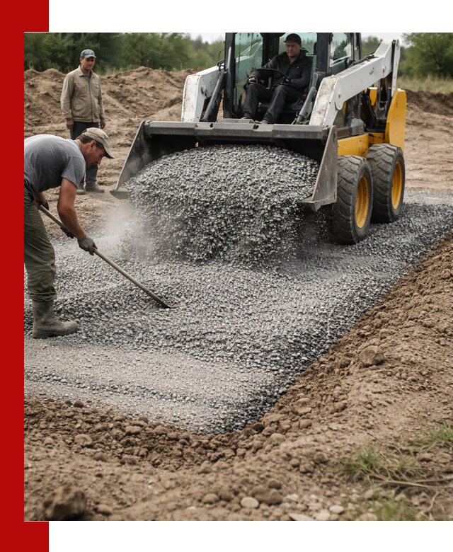 Устройство щебеночной подушки в Южноуральске для дорог и фундаментов